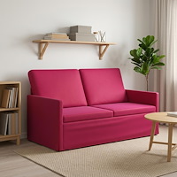 vidaXL Soffa för 2 personer Vinröd 150 x 81 x 82 cm Sammet (V)