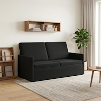 vidaXL Soffa för 2 personer Svart 150 x 81 x 82 cm Sammet (V)