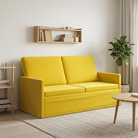 vidaXL Soffa för 2 personer Gul 150 x 81 x 82 cm Sammet (V)