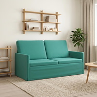 vidaXL Soffa för 2 personer Turkos 150 x 81 x 82 cm Sammet (V)