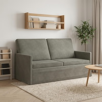 vidaXL Soffa för 2 personer Ljusgrå 150 x 81 x 82 cm Kordread tyg