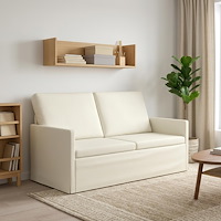 vidaXL Soffa för 2 personer Gräddvit 150 x 81 x 82 cm Kordread tyg
