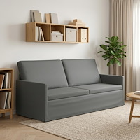 vidaXL 3-sitssoffa Mörkgrå 190 x 81 x 82 cm Tyg