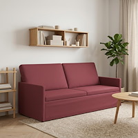 vidaXL 3-sitssoffa Vinröd 190 x 81 x 82 cm Tyg
