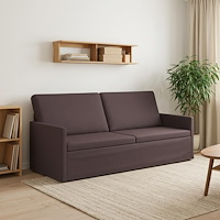 vidaXL 3-sitssoffa Mörkbrun 190 x 81 x 82 cm Tyg