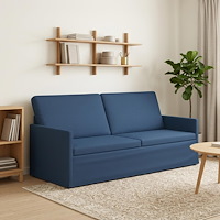 vidaXL 3-sitssoffa Blå 190 x 81 x 82 cm Tyg