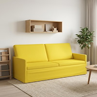 vidaXL 3-sitssoffa Ljusgul 190 x 81 x 82 cm Tyg