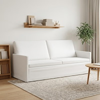 vidaXL 3-sitssoffa Vit 190 x 81 x 82 cm Tyg