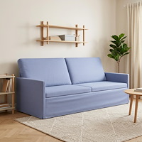 vidaXL 3-sitssoffa Jeansblå 190 x 81 x 82 cm Tyg