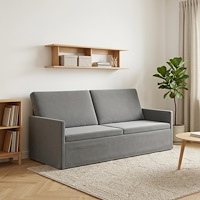 vidaXL 3-sitssoffa Mörkgrå 190 x 81 x 82 cm Sammet (V)