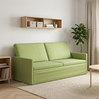 vidaXL 3-sitssoffa Ljusgrön 190 x 81 x 82 cm Sammet (V)