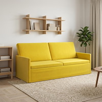 vidaXL 3-sitssoffa Gul 190 x 81 x 82 cm Sammet (V)