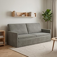 vidaXL 3-sitssoffa Ljusgrå 190 x 81 x 82 cm Kordread tyg