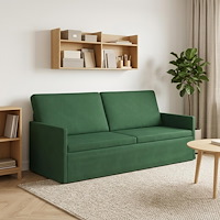 vidaXL 3-sitssoffa Jungelgrön 190 x 81 x 82 cm Kordread tyg