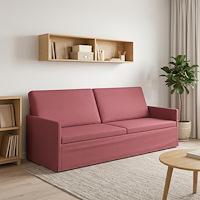 vidaXL 3-sitssoffa Vinröd 220 x 81 x 82 cm Tyg