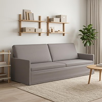 vidaXL 3-sitssoffa Taupe 220 x 81 x 82 cm Tyg