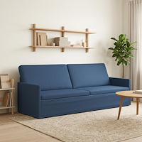 vidaXL 3-sitssoffa Blå 220 x 81 x 82 cm Tyg