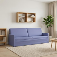 vidaXL 3-sitssoffa Jeansblå 220 x 81 x 82 cm Tyg