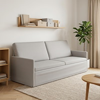 vidaXL 3-sitssoffa Moln Grå 220 x 81 x 82 cm Tyg