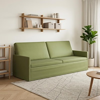 vidaXL 3-sitssoffa Ljusgrön 220 x 81 x 82 cm Sammet (V)