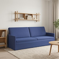 vidaXL 3-sitssoffa Polisblå 220 x 81 x 82 cm Sammet (V)
