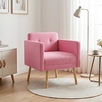 vidaXL Accentstol Rosa Tyg