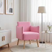 vidaXL Accentstol Rosa Tyg