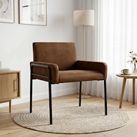 vidaXL Accentfåtölj Brun Konstmocka