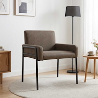 vidaXL Accentfåtölj Mörkgrå Konstmocka