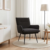 vidaXL Fåtölj Svart Bouclé