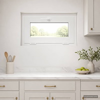 vidaXL Källarfönster inre färg vit RISOR 70 x 45 cm PVC och klart glas