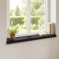 vidaXL Fönsterbrädor 2 st Svart 70 x 15 x 2 cm Massivt bokträ