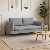 vidaXL 2-sits soffa Ljusgrå 188 x 81 x 89 cm Tyg