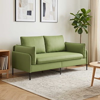 vidaXL 2-sits soffa 2-sits Ljusgrön 188 x 81 x 89 cm Sammet