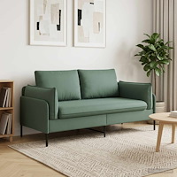 vidaXL 2-sits soffa Havgrön 188 x 81 x 89 cm Sammet
