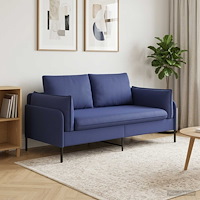 vidaXL 2-sits soffa 2-sits Polisblå 188 x 81 x 89 cm Sammet