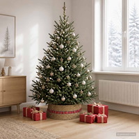 vidaXL Julträdskrage Rund Naturlig Diam. 75 x 25 cm Sjögräs