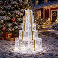 vidaXL Stapelbar juldekoration med LED-presentboxar 250 LED-lampor