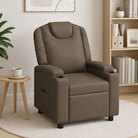 vidaXL Reclinerfåtölj Grå 75 x 95 x 106 cm Tyg