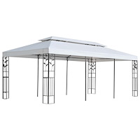 vidaXL Paviljongtyg Vit 300 x 600 cm Polyester
