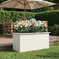 vidaXL Odlingslåda med LED Vit 50 x 100 x 48 cm Stål