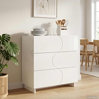 vidaXL Sideboard Vit högglans 70 x 38 x 75 cm Konstruerat trä