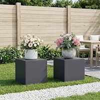 vidaXL Växtställ 2 pcs Antracit 40 x 40 x 40 cm Galvaniserat stål