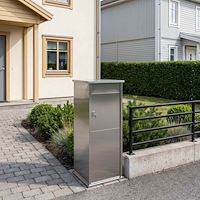 vidaXL brevlåda Silver 40 x 40 x 100 cm Galvaniserat stål