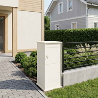 vidaXL brevlåda Vit 50 x 52 x 100 cm Stål