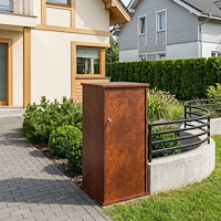 vidaXL brevlåda Rostig 50 x 52 x 100 cm Väderbeständig stål