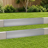vidaXL Topprofil för rabattkant 2 st 100 x 10 x 15 cm