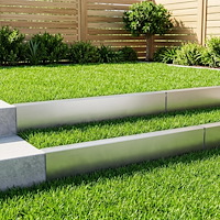 vidaXL Topprofil för rabattkant 10 st 100 x 10 x 15 cm