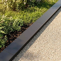 vidaXL Topprofil för rabattkant 10 st 100 x 20 x 5 cm Stål Svart