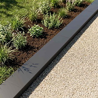 vidaXL Topprofil för rabattkant 10 st 100 x 20 x 5 cm Stål Antracit